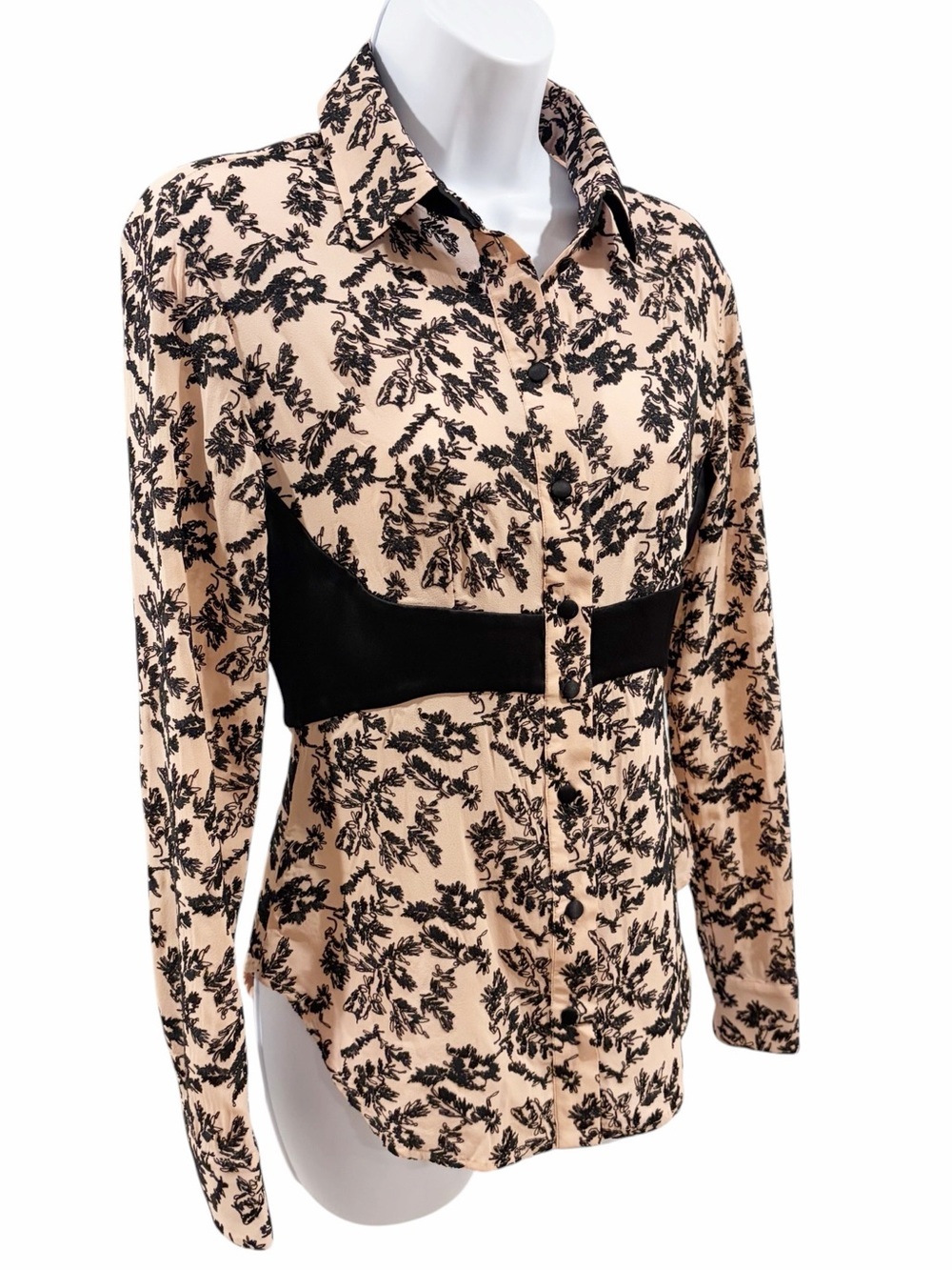 La Perla Silk Embroidered Button Down Made in Italy size 6